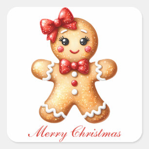 Adesivo Quadrado Garota Gingerpão