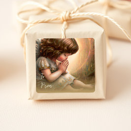 Adesivo Quadrado Garota Pequena Anjo Radiante Halo