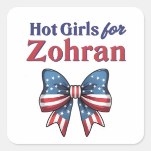 Adesivo Quadrado Garotas Gostosas Para o Prefeito de NYC Zohran Mam