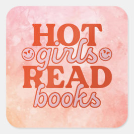 Adesivo Quadrado Garotas Quentes Lêem Livros