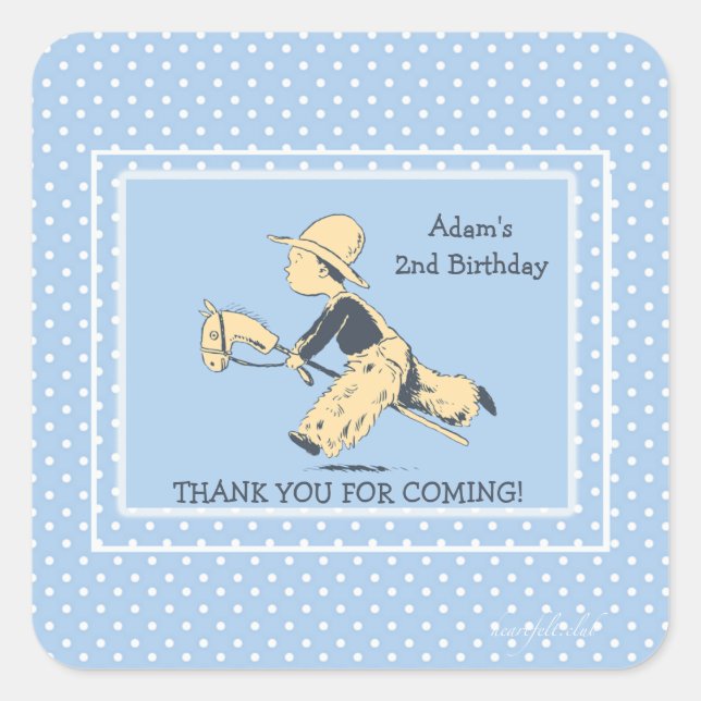 Adesivo Quadrado Garoto No Play Stickers (Frente)