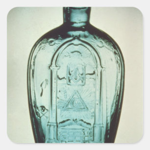 Adesivo Quadrado garrafa maçónica Molde-fundida