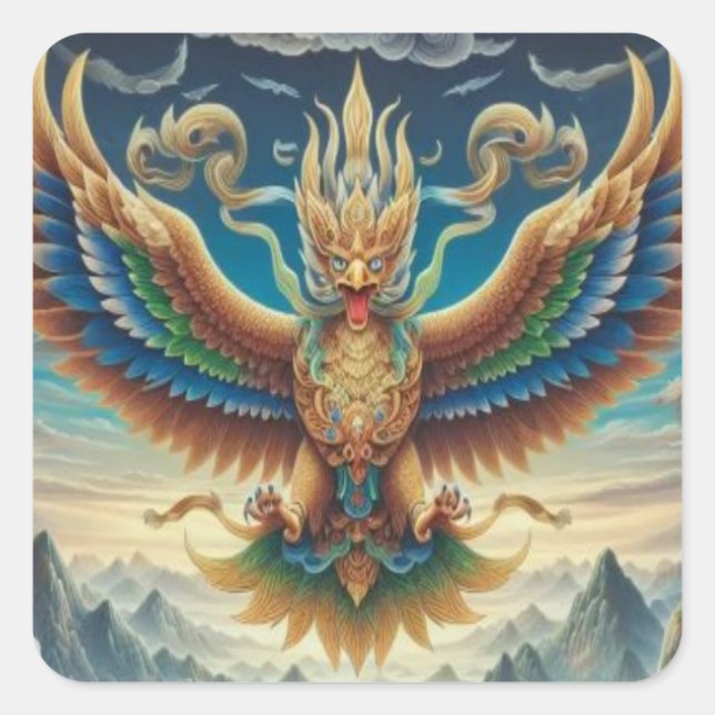 Adesivo Quadrado Garuda Square Sticker (Frente)