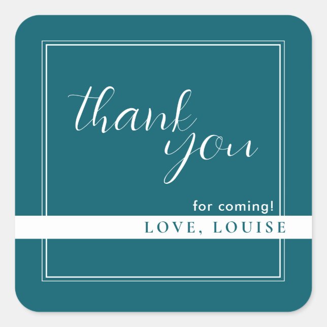 Adesivo Quadrado Gasolina Profunda Obrigado Sticker (Frente)