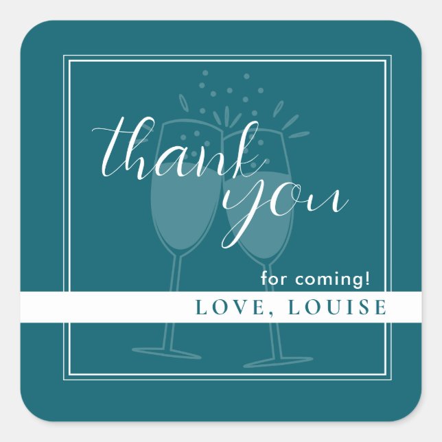 Adesivo Quadrado Gasolina Profunda Obrigado Sticker (Frente)