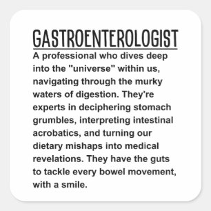 Adesivo Quadrado Gastroenterologista