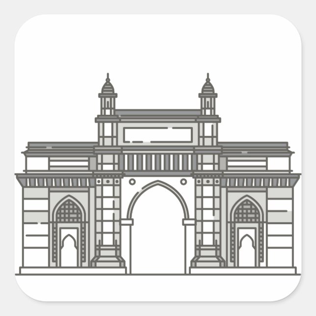 Adesivo Quadrado Gateway Of India Mumbai World Landmark (Frente)