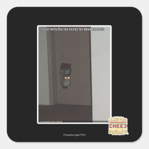 Adesivo Quadrado Gatinho do laser