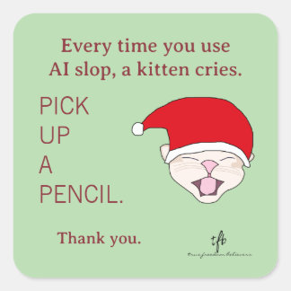 Adesivo Quadrado #GatinhosContraAIPorcalhada II Natal