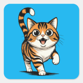 Adesivo Quadrado gato