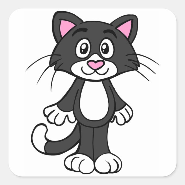 Adesivo Quadrado Gato (Frente)