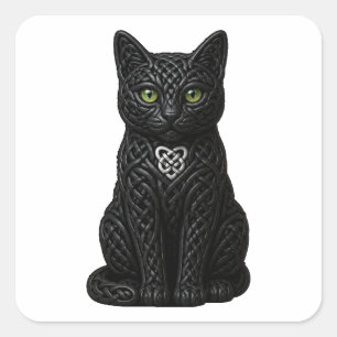 Adesivo Quadrado Gato Celtas Nó Celta Fada