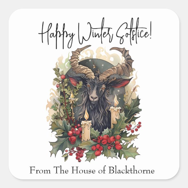 Adesivo Quadrado Gato Clássico Yule (Frente)