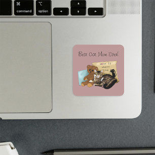 Adesivo Quadrado Gato dia de as mães