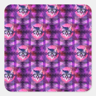 Adesivo Quadrado gato iluminado