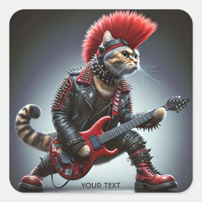 Adesivo Quadrado Gato Rosa-Rosa-Bonito Fantástico (Frente)