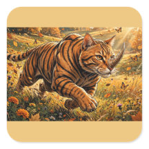 Gato Tigre Fantasia – Aventura do Outono Dourado