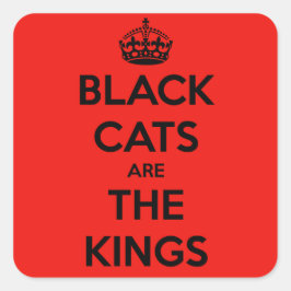 Adesivo Quadrado Gatos Pretos São Rei