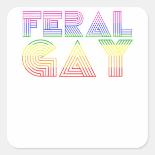 Adesivo Quadrado Gay Bi Pan Trans Orgulho Gay LGBT Feral Memória Ra