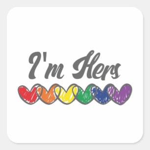 Adesivo Quadrado Gay Casais Correspondentes A LGBT Im Seu Orgulho g