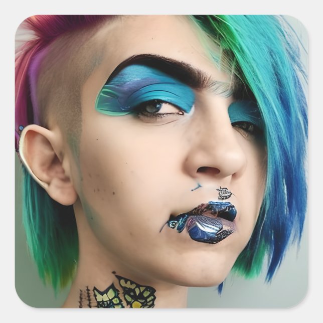 Adesivo Quadrado Gay LGBT ou Trans Man (Frente)