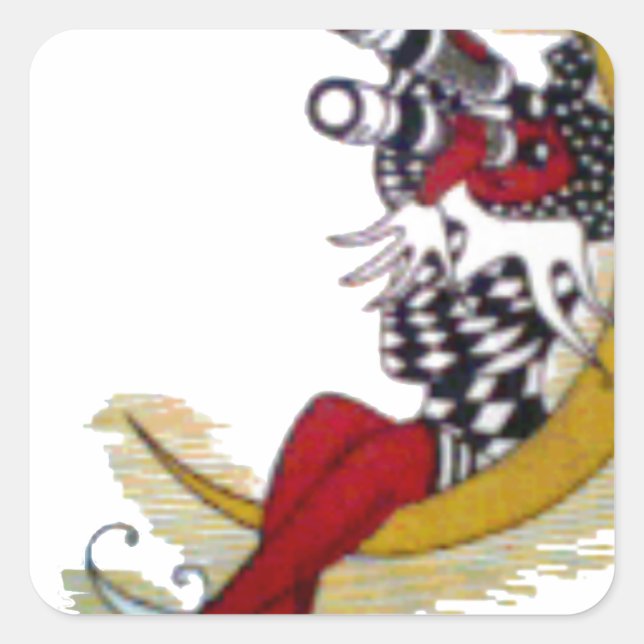 Adesivo Quadrado Gaze Cósmica: Elf na Aventura da Lua (Frente)