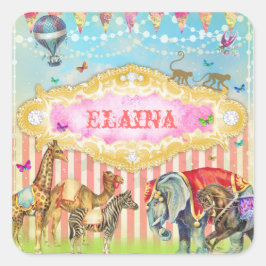 Adesivo Quadrado GC Magical Join the Circus Vintage