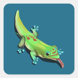 Adesivo Quadrado Gecko do dia — território de solicitação