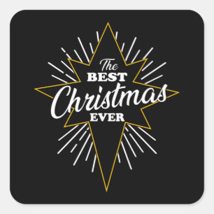 Adesivo Quadrado Geek Legal de Natal Noel Claus Ideia de Presente E