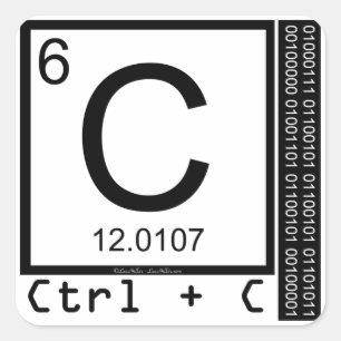 Adesivo Quadrado Geek-Me! Cópia carbono
