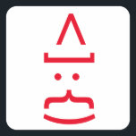 Adesivo Quadrado Geeky Santa Claus Emoticon Christmas<br><div class="desc">White Geeky Santa Claus Emoticon Vinhetas de Natal</div>
