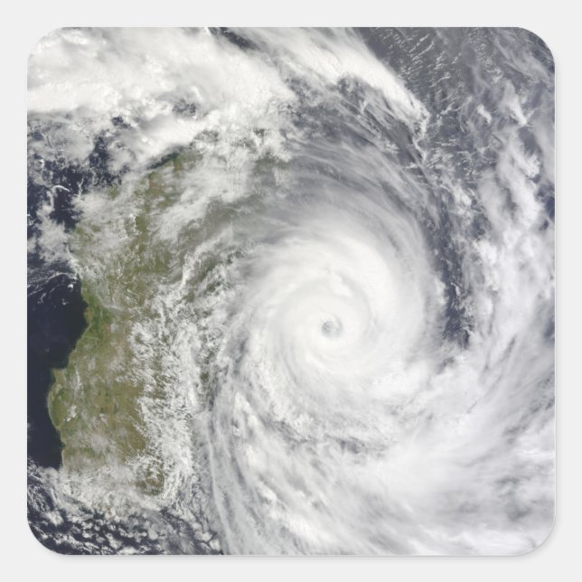 Adesivo Quadrado Gel do Ciclone Tropical de Madagascar 2 (Frente)