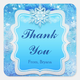 Adesivo Quadrado Gelado de inverno gelado Wonderland Snowflakers