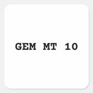 Adesivo Quadrado Gem Mint 10 branco
