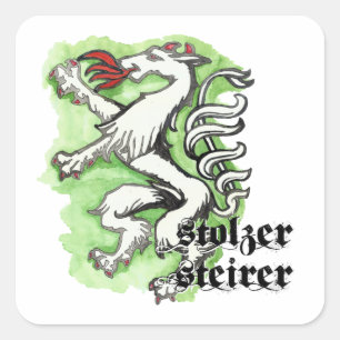 Adesivo Quadrado Gemalt Steiermark Österreich Stolzer Steira 