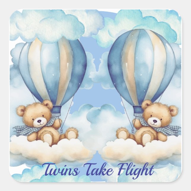 Adesivo Quadrado Gêmeos Tomam Voo (Frente)