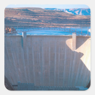 Adesivo Quadrado Gen Canyon Dam no Rio Colorado em Page,