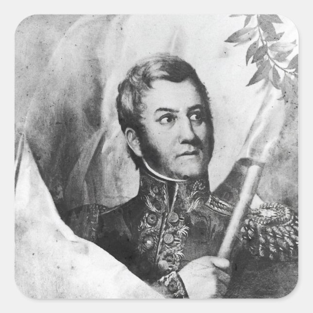 Adesivo Quadrado General Jose de San Martin (Frente)