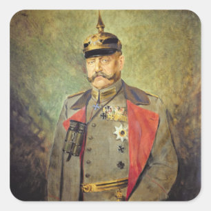Adesivo Quadrado General Paul von Hindenburg, c.1916