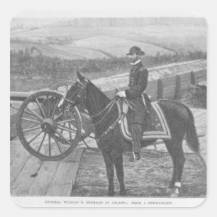 Adesivo Quadrado General William Tecumseh Sherman em Atlanta