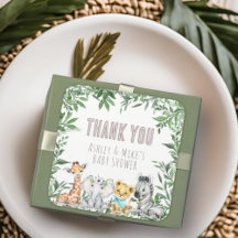 Gênero Animais Safari Neutros Chás de fraldas Gree