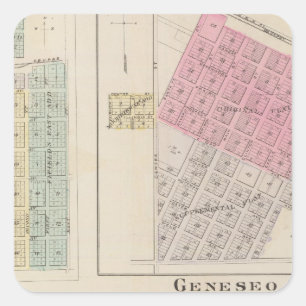 Adesivo Quadrado Geneseo, Alton, Little River, Kansas