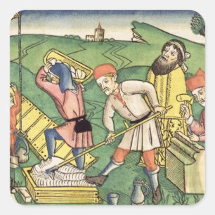 Adesivo Quadrado Gênesis 11 1-9 Construindo a Torre de Babel, de t