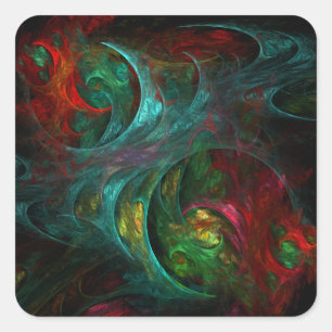 Adesivo Quadrado Gênesis Nova Abstrato Art Square Sticker