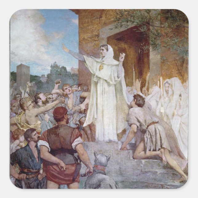 Adesivo Quadrado Genevieve Acalmando os Parisienses (Frente)