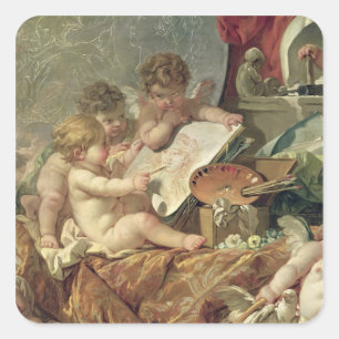 Adesivo Quadrado Gênio que ensina as artes, 1761