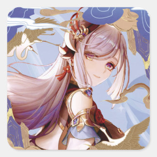 Adesivo Quadrado Genshin Impact Shenhe