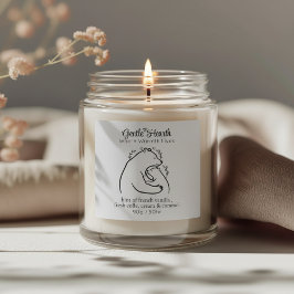 Adesivo Quadrado Gentle Bear Hug Custom Candle Label Sticker