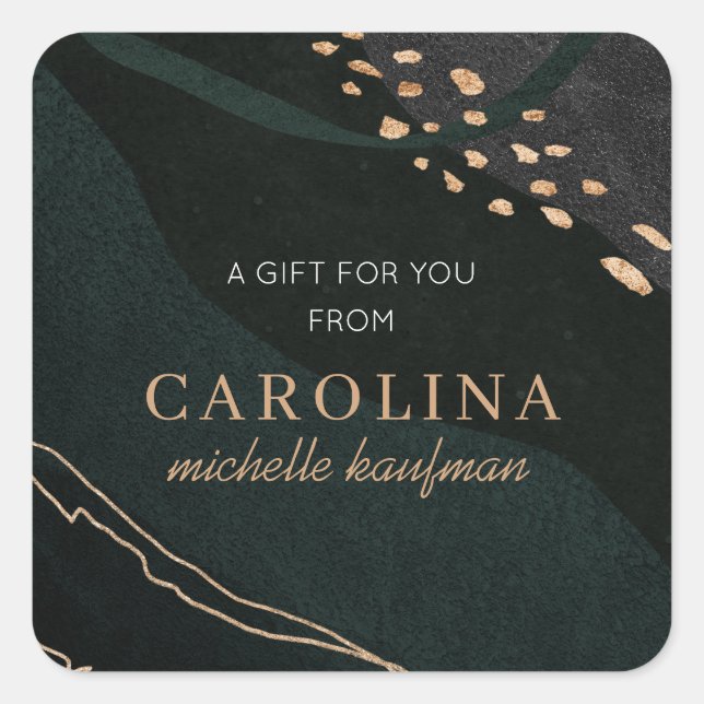 Adesivo Quadrado Geodo Metálico (Frente)