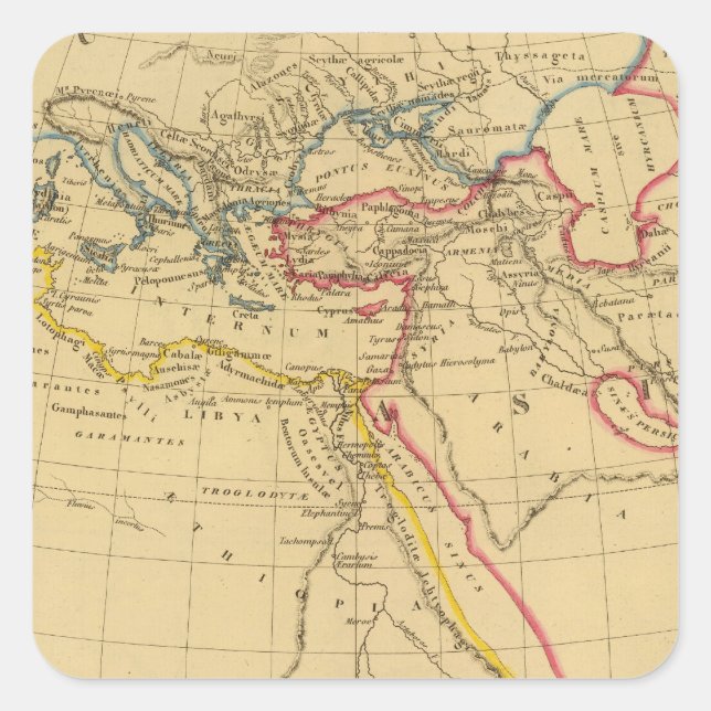 Adesivo Quadrado Geografia de Herodoto (Frente)